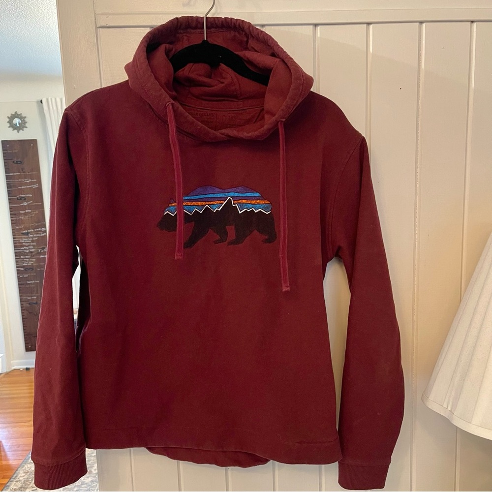 Patagonia Maroon Hoodie Sweatshirt
